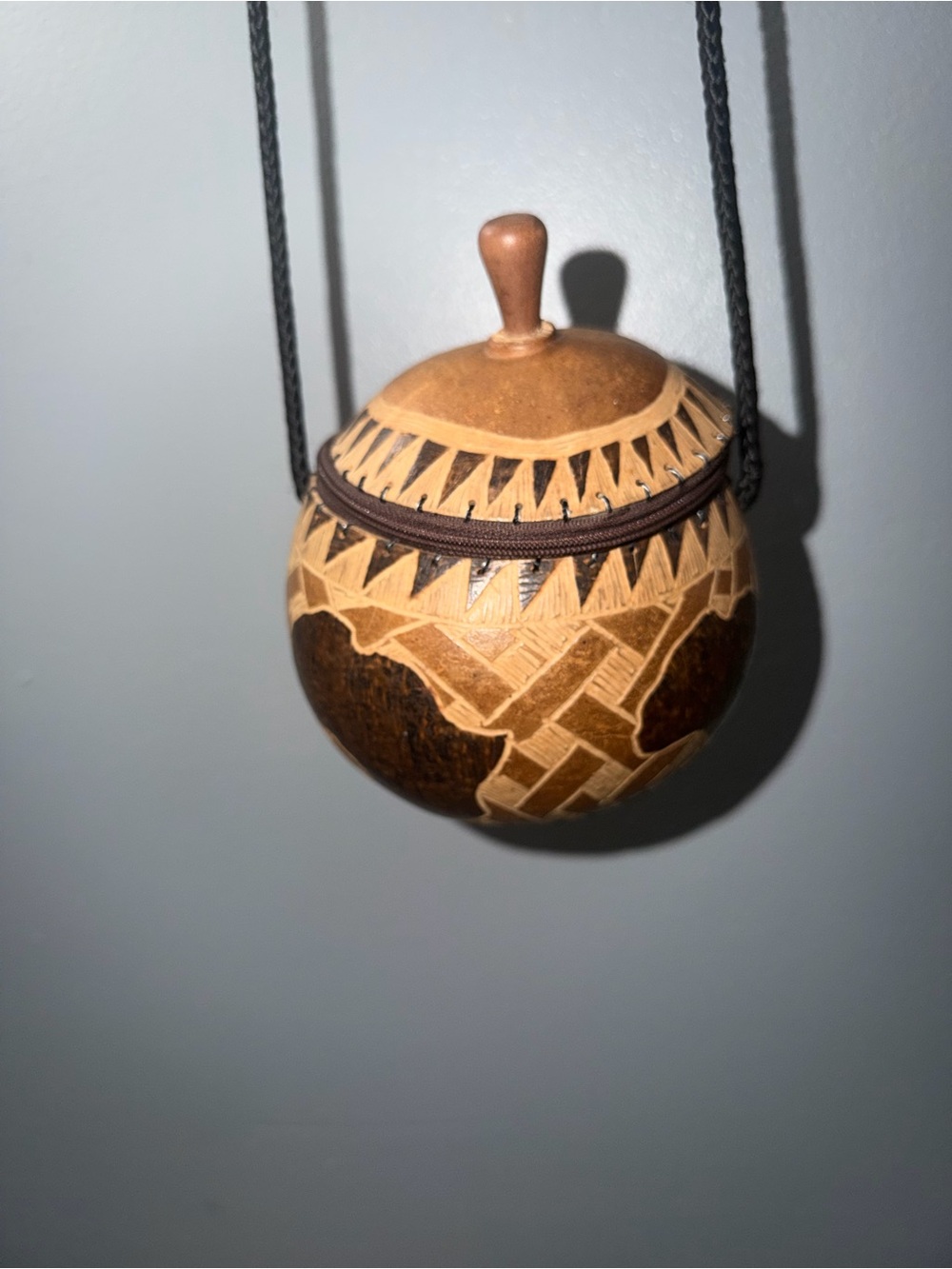 Jamaican Hand-Carved Coconut Purse